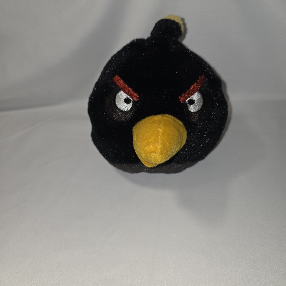 Angry Birds Black Bomb Plush Stuffed Animal 5" Rovio Commonwealth Bird No Sound